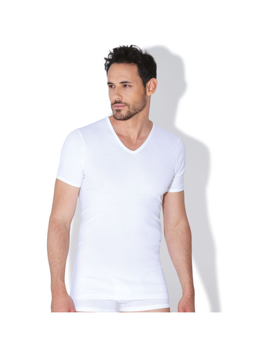 Tee-shirt col V homme Coton Bio - Eminence - Blanc