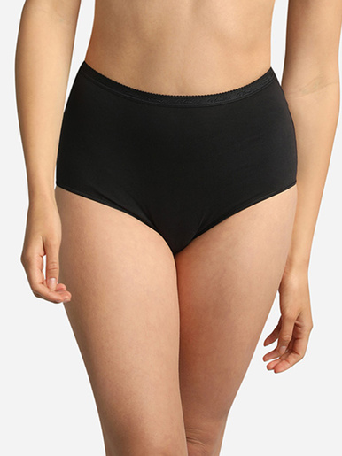 Lot de 2 culottes maxi + 1 gratuite bio - Playtex - Noir