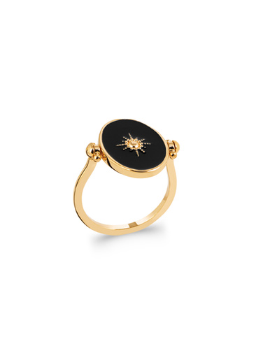 Bague réversible émail - Balsamik - Plaque or