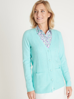 Gilet manches longues point ajouré