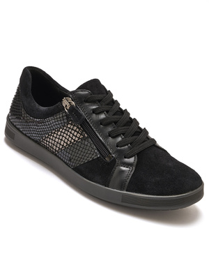Derbies cuir détails imitation reptile