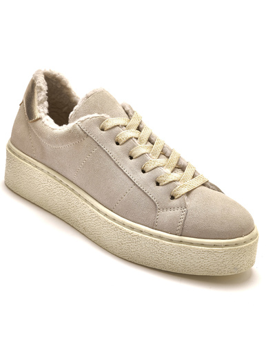 Baskets fourrées à aérosemelle - Pédiconfort - Beige