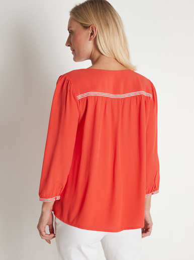 Blouse ample en crêpe