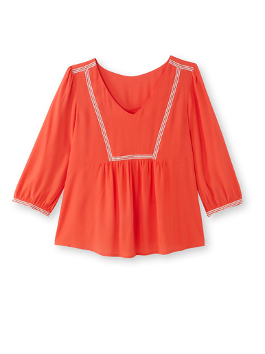 Blouse ample en crêpe