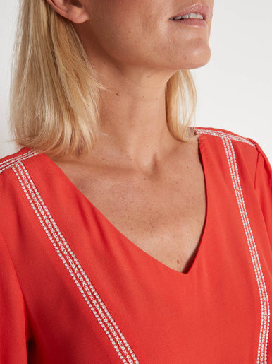 Blouse ample en crêpe