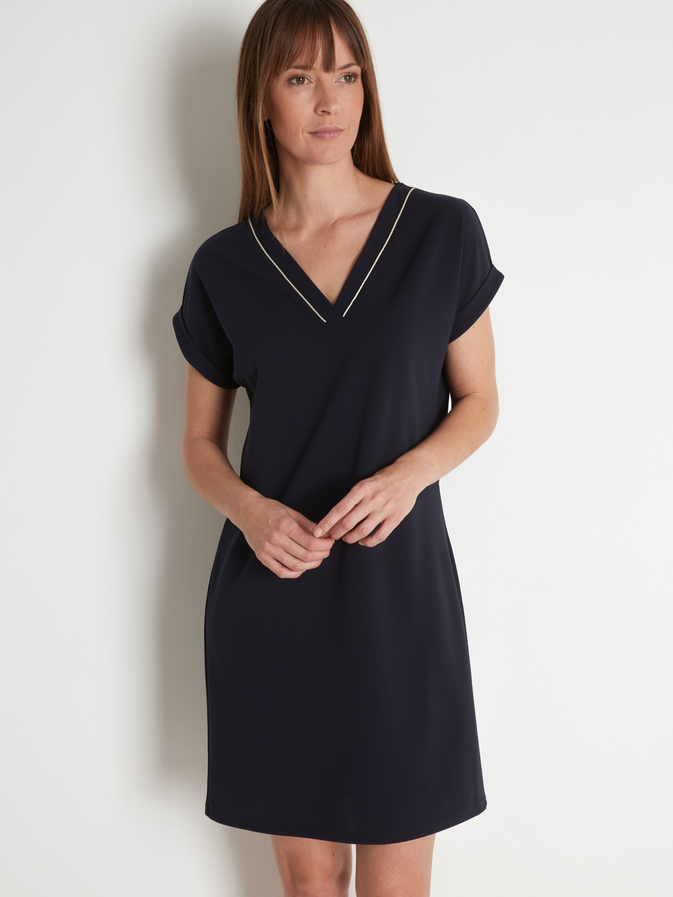 Robe housse encolure V Daxon Femme Daxon