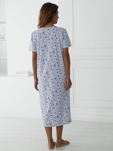 Chemise de nuit longue pur coton
