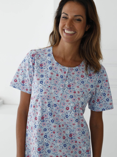 Chemise de nuit longue pur coton