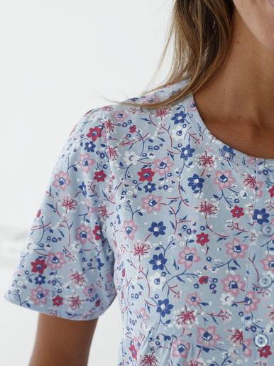 Chemise de nuit longue pur coton