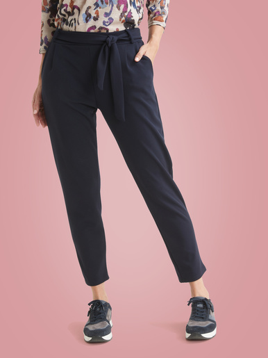 Pantalon élastiqué en maille - Daxon - Marine