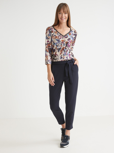 Pantalon élastiqué en maille