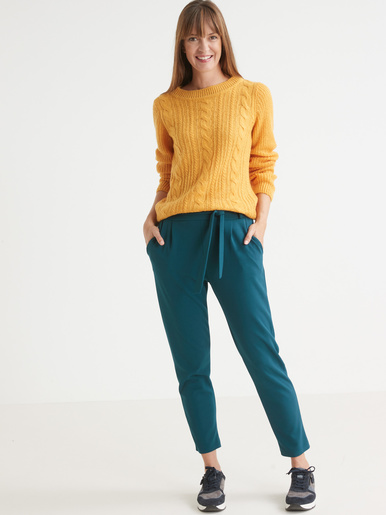 Pantalon élastiqué en maille