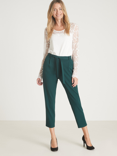 Pantalon élastiqué en maille