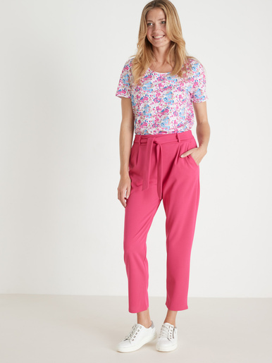 Pantalon élastiqué en maille