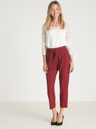 Pantalon élastiqué en maille