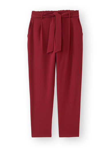 Pantalon élastiqué en maille