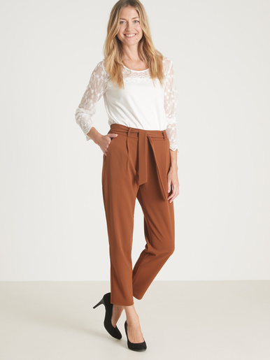 Pantalon élastiqué en maille