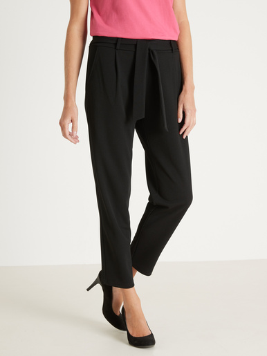 Pantalon élastiqué en maille - Daxon - Noir