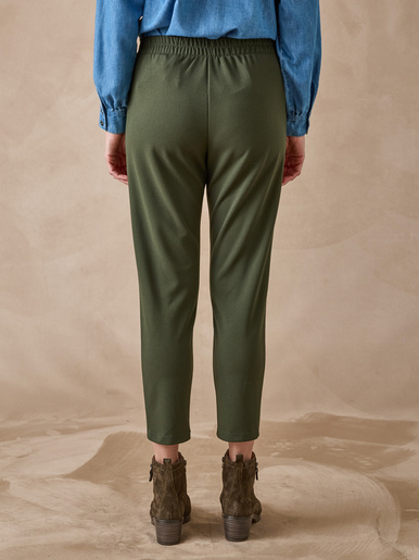 Pantalon élastiqué en maille
