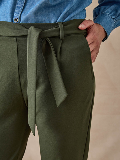 Pantalon élastiqué en maille