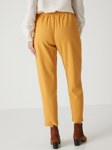 Pantalon élastiqué en maille