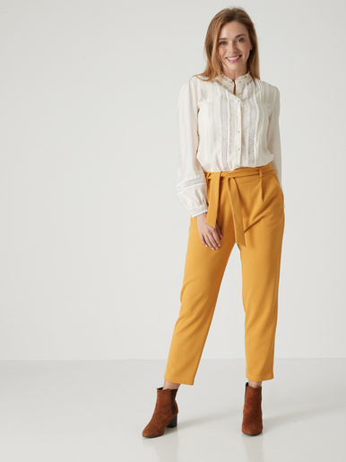 Pantalon élastiqué en maille