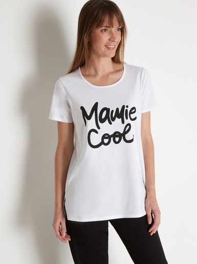 Lot de 2 tee-shirts pur coton - Daxon - Imprimé noir + uni noir
