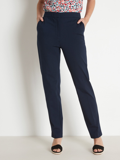 Pantalon élastiqué maille milano - Daxon - Marine
