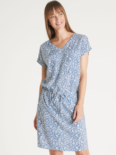 Robe 3 trous tissu fluide