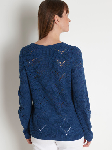 Pull en côtes perlées