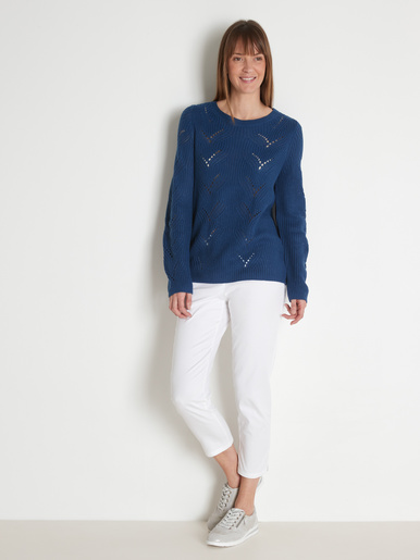 Pull en côtes perlées
