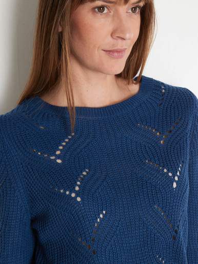 Pull en côtes perlées