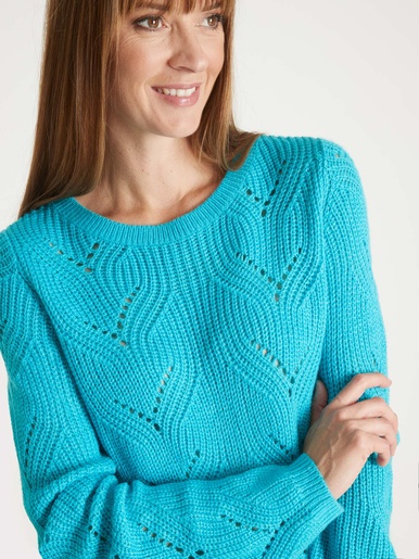 Pull en côtes perlées