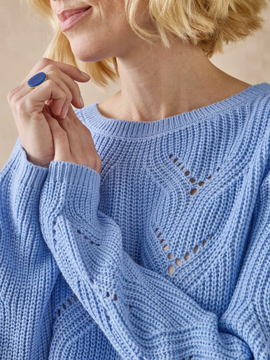 Pull en côtes perlées