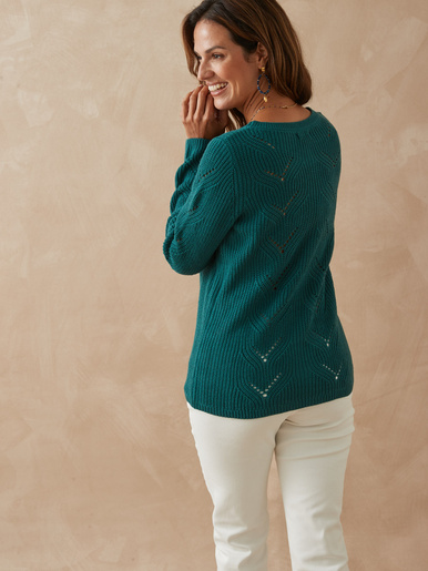 Pull en côtes perlées