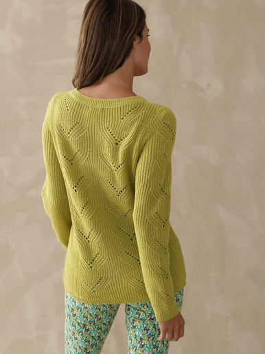 Pull en côtes perlées