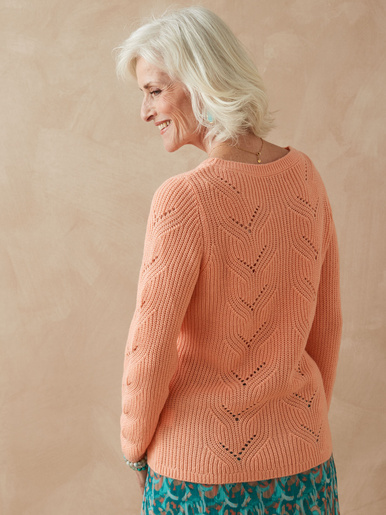 Pull en côtes perlées