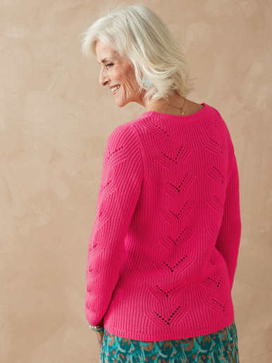 Pull en côtes perlées