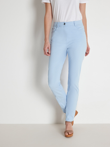 Pantalon 5 poches coupe droite - Daxon - Bleu ciel