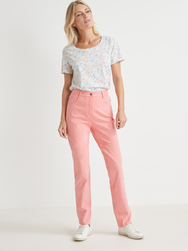 Pantalon 5 poches coupe droite - Daxon - Corail