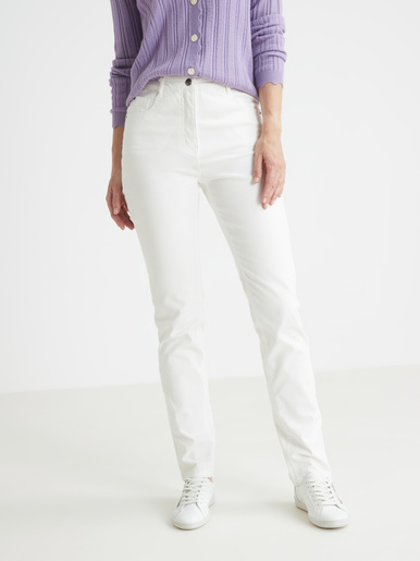 Pantalon 5 poches coupe droite - Kocoon - Blanc cassé