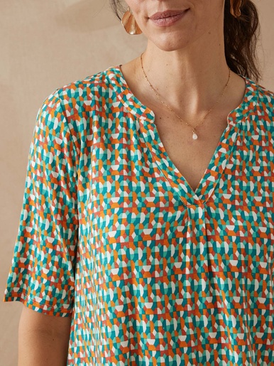 Tunique maille fluide coupe confort