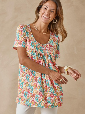 Tunique en maille avec plis d'aisance