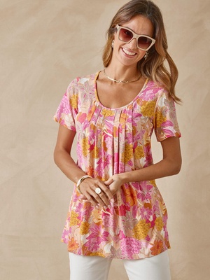 Tunique en maille avec plis d'aisance