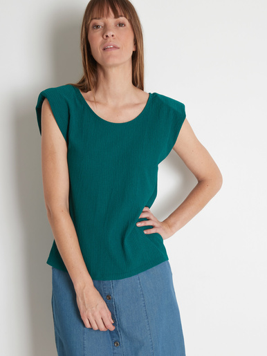 Tee-shirt dos fantaisie - Daxon - Vert