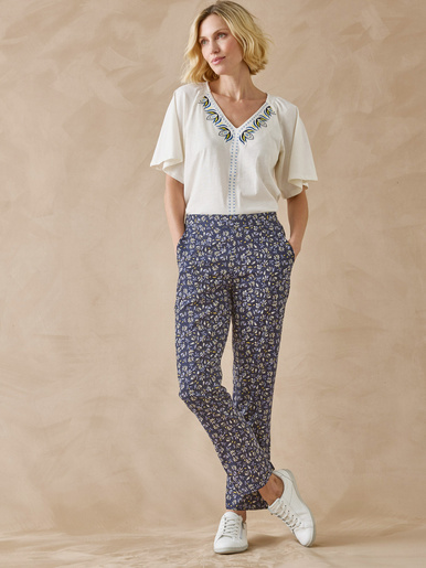 Pantalon fluide élastiqué
