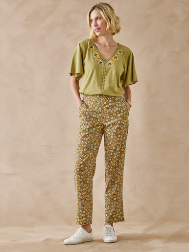 Pantalon fluide élastiqué