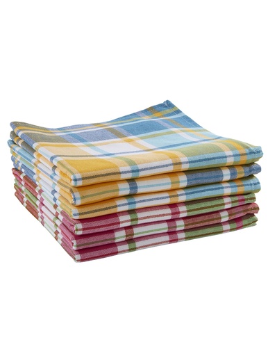 Lot de 6 serviettes de table - Daxon - Assorties