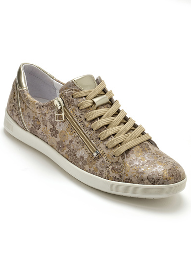 Baskets basses aérosemelle amovible - Pédiconfort - Beige imprimé