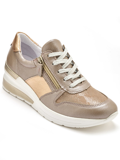Baskets zippées côté - Pédiconfort - Taupe